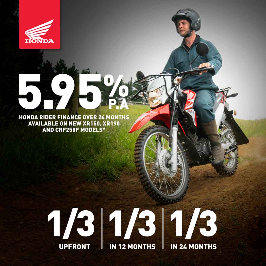 honda motorbike rider finance deal