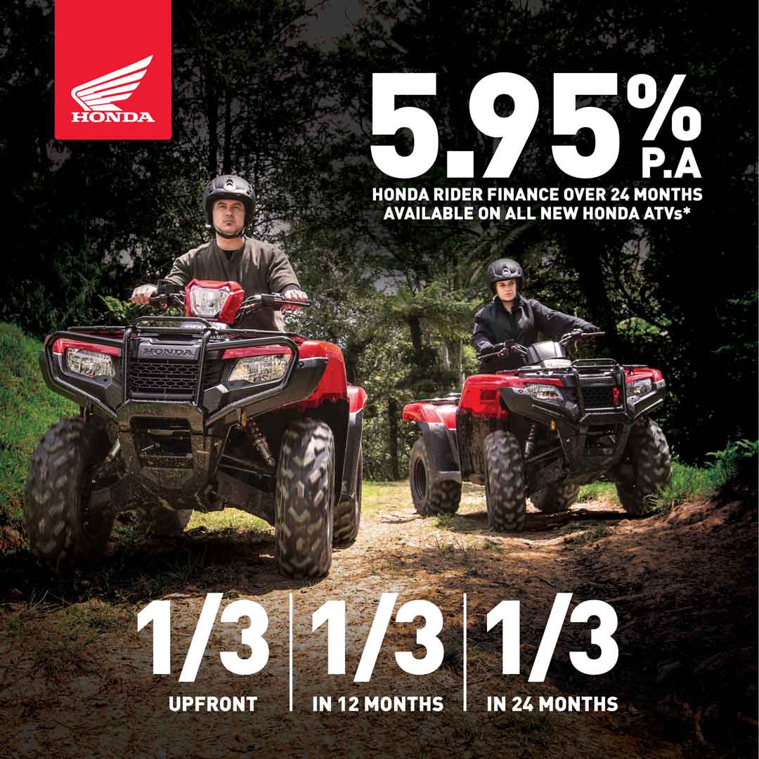 honda quad bike rider finance deal